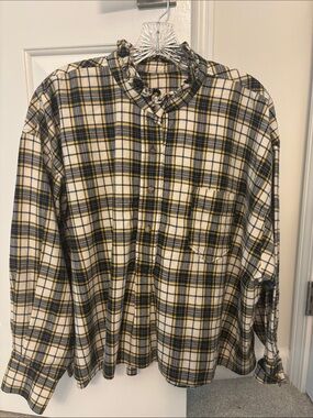 NWT Isabel Marant Etoile Plaid Ruffle Collar Dresden Long-Sleeve Shirt